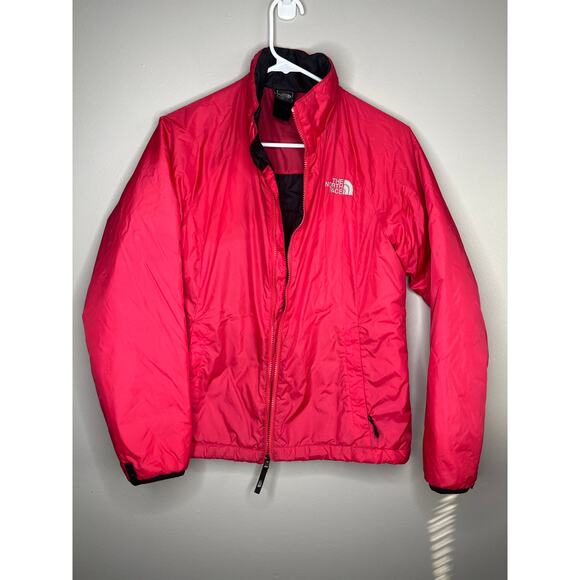 The North Face Nylon Slight Puff Womens Full Zip Jacket In Color Fuchsia Pink - Picture 1 of 4